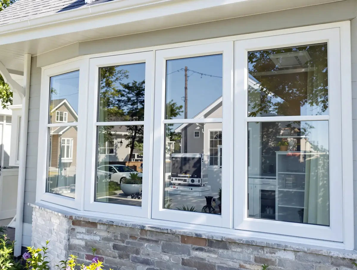 Fenêtre PVC moderne sur une façade contemporaine